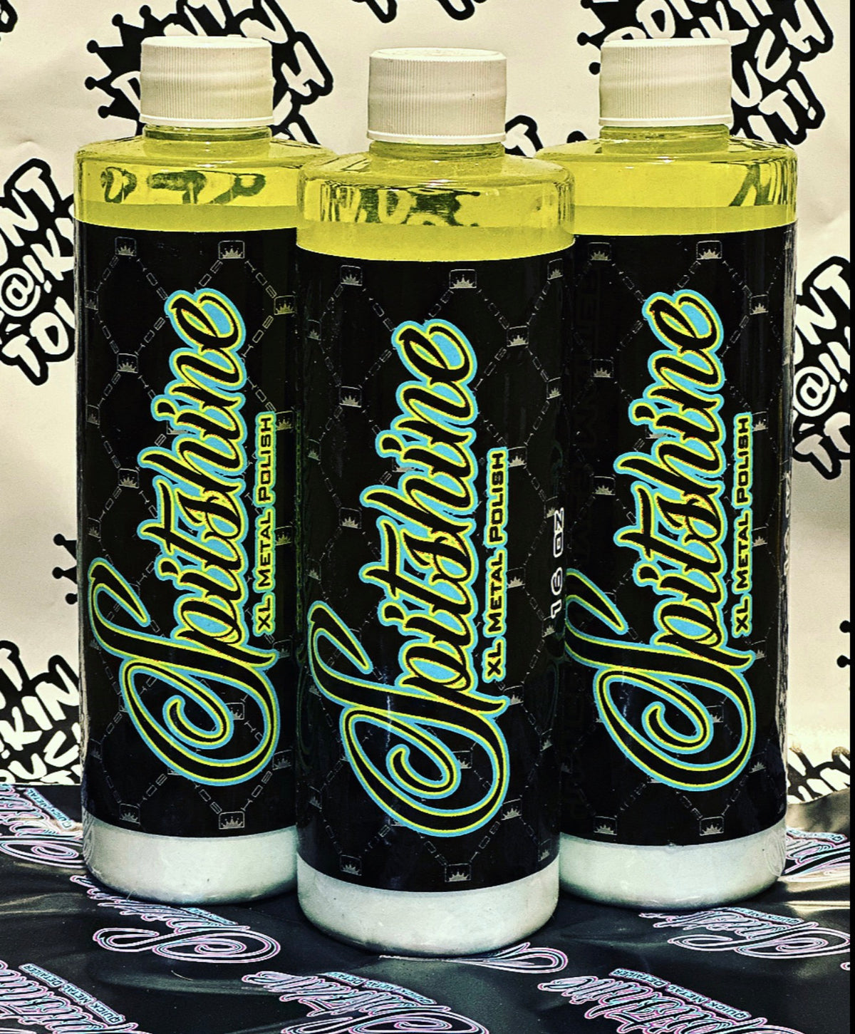 King of Bling SpitShine XL sprayable metal polish 473 mL bottle