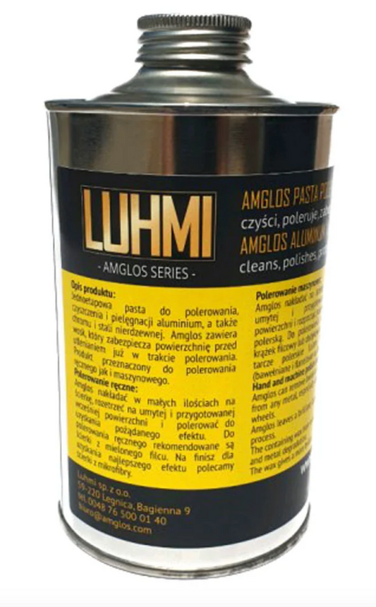 Luhmi one step liquid polish 0.5kg metal tin for aluminium and stainless
